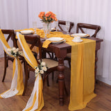 12PCS Chiffon Chair Sashes Wedding Chair Decoration 16x275cm Long For Wedding Aisle Decorations Party Banquet Event Baby Shower