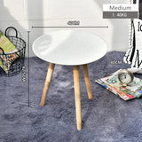 Creative Round Nordic Wood Coffee Table Storage Tea Fruit Service Plate Tray Bed Home table Living Room Table Sofa Side