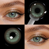 Diamond Shimmer Colored Contact Lenses 6 Months Use Natural Brown Eyes Contacts Myopia Prescription Soft Lens for Eyewear