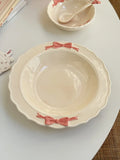 Anmuli Cerc Dert Plate with Underglaze Color  Knot Bead Trimmed Multifunctional Di Korean Sle from Mainlan...