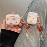Transparet Cherry Smile Silicone Case For AirPods 4 Earphone Cover for Apple Airpod Pro 1 2 3 4th Gen Protective Case Hook