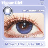 2pcs Half-Yearly Colored Contacts 14.5mm Big Diameter High Moisture Soft Lenses for Women Cosplay