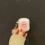 Elegant Sfumato Rose AirPods Case with Tulip Charm For Airpods Pro 2/Pro With Keychain Cover For Airpods 4 1 or 2 /3