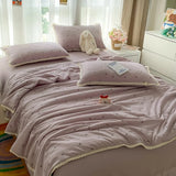 Printed Floral Summer Quilt Four Piece Set Suitable for Bedroom Bedding Set Summer Quilt Bed Sheet With Pillowcases Home Textile