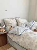 Pure Cotton Double Layered Lace Four Piece Bedding Set Cute South France Secret Garden Cartoon Design Bed eet Cover Duvet C...