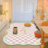 Carpet for Living Room Cute Plaid Home Decoration Large Area IG Coffee Tables Bedroom Plush Mat Cloakroom Fluffy Rug 