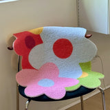Floral PVC Welcome Doormat Colorful Cuttable Bathroom House Entrance Mat Carpet Anti Slip Floor Pad Outdoor Aesthetic Home Decor