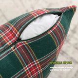 Christmas Plaid Cushion Cover Cotton Decorative Pillows for Sofa Bed Living Classic Green Red Throw Pillow Cover Home Decor Gift