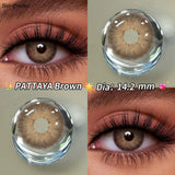 Yearly Colored Contact Lenses for Eyes Natural Eye La Girl Gray Contact Blue Lenses Blue Lenses Fashion Lenses 2PCS