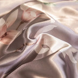 4pcs printed luxury high-end silk bedding set soft satin single double duvet cover pillowcase flat sheet or fitted sheet set