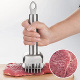 Kitchen Tender Meat Needle 304 Stainless Steel Cooking Meat Tenderizer Tool Profession Loose Meat Needle  Pork Chop Steak Hammer