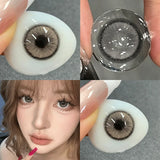 2PCS lris Lenses Color Contact Lenses with Diopter Myopia Eyes Blue Beatuy Contacts Lens Makeup Yearly Fast Delivery