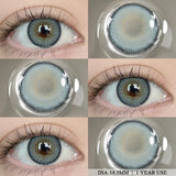 2 Pcs Colored Contact Lenses for Gray Eye Lenses Natural Gray Contact Lens Blue Contact Yearly Fashion Green Pupils