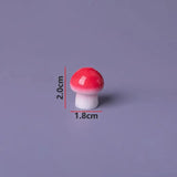 6/12 Pack Simulated Small Mushroom Resin Pendant DIY Handcrafted Jewelry Accessories for Keychain Desktop Ornaments Making