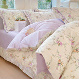 New Cotton Single Duvet Cover Printed Garden Quilt Cover Skin Friendly Breathable Bedding 150x200 180x220 220x240 200x230