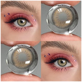 Colored Contact Lenses Brown Soft Beauty Cosmetic Lens 1 Pair Yearly Disposable Natural Eyes Makeup Color Contacts