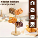 2/4pcs Wooden Pretzel Holders Like Trees for Cups Hair Additions Bracelets with 6 Hanger Mug Rack Table Display Stand Decorative