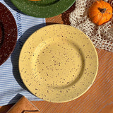 Nordic Ceramic Splashed Ink Plate Household Colored Breakfast Bread Disc High-end Restaurant Dessert Plates Niche Dot Tableware