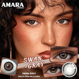 1 Pair Colored Contact Lenses Natural Brown Pupils Eyes Contact lenses Green Soft Contacts 14.50mm Yearly