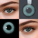 Color Contact Lenses Prescription Wildcat Blue Lens 2Pcs Beauty Green Pupils Natural Colored Lenses with Power Yearly