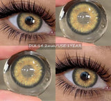 2pcs Natural Colored Contact Lens Gray Pupils Color Lens Blue Beautiful Pupil Brown Lenses Yearly Red Eyes Contacts