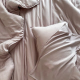 600TC Washed Lyocell Soft Bedding Set Single Double Queen King Size Duvet Cover Set Bed Sheet/Fitted Sheet Pillowcases 3/4Pcs