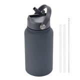 PuraCool Personalised Water Bottle 650ml/22oz Insulated Thermos Customised Tumbler Flask with Straw