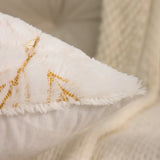 1 PC Christmas Throw Pillow Cover Plush Embroidery Snowflake Christmas Decoration Living Room