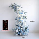 Blue Wedding Decoration Bull Horn Arch Floral Party  Engagement  Ceremony  Wedding  Outdoor  Event  Ceremony  Simulated  Flowers