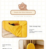 Solid Color Sofa Chair Cartoon Seat Children Sofa Lazy Cat Bean Bag Environ Mentally Friendly Portable Sofa Bedroom Furniture