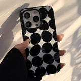 Luxury Personality Circle Soft Phone Case For iPhone 16 15 14 13 12 mini 11 Pro Max XS XR X 7 8 Plus Shockproof Protective Cover