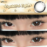 1 Pair Yearly Use Color Contact Lenses for Eyes Natural Look Brown Eye Lenses Beauty Pupils Gray Lens Eyes Cosmetic