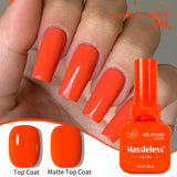 Single-use gel nail polish, classic colors, semi-permanent, removeable by soaking or LED polish, suitable for home and salon use