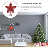 25CM Red Gold Glitter Star Christmas Decoration Xmas Tree Topper for Home Decor Ornaments Navidad New Year 2025 Gifts Accessory