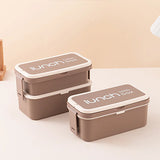 Single/Double Layer Lunch Box Portable Bento Box with Cutlery Lunchbox Kids School Microwaveable Food Storage Container