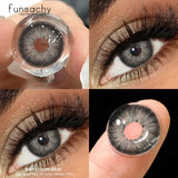 1Pair Colorful Contact Lenses Fashion Beautiful Colorcon Eyes Lenses Cosmetics Gray Lens Brown Contacts Lens Eye Yearly
