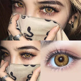 2pcs/Pair Color Contact Lenses Contact Color Lens Eyes Lenses for Eyes Blue Lenses with Diopters Yearly Cosmetics