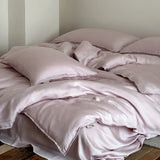 600TC Washed Lyocell Soft Bedding Set Single Double Queen King Size Duvet Cover Set Bed Sheet/Fitted Sheet Pillowcases 3/4Pcs