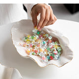 Ceramic Plate Seashell Fruit Bowl Mussel Candy Box Desktop Storage Container Jewelry Tray Home Decoration