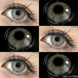 1 Pair Green Contact Lenses for Eyes Beauty Pupils Lenses Eye 14.2mm Yearly Use Fashion Blue Colored Contacts Lenses Green