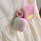 Pink and Green Bow + Ring Earphone Case Suitable for Apple for Airpodspro2 Case/For Airpodspro Case/For Airpods4 Case/For Airpods3 Case/For Airpods2 Case/Fashionable Women's Earphone Case/Simple Earphone Case