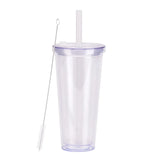700ml,Double-Layer Straw Cup/MUG,Drinkware,Environmentally Friendly Plastic,Large Diameter,Transparent Milk Tea Cup,Holiday Gift