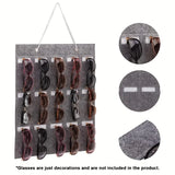 Wall Mounted Sunglasses Display Stand 15 Hole Mirror Frame Organizers Space Saving Eyeglass Storage Rack Multi Slot Design