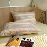 100 Cotton Pillowcase 2 PCS Colorful Stripe Pillow Case Bedding Black Pillow Cover Envelope Pillow Case Cover Nordic Sling