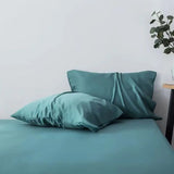 2Pcs Pillowcases 100% Bamboo Fiber Cooling Anti-bacterial Solid Color Hotel Home Summer Envelope Style Pillow Covers 50x75cm