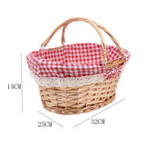 Oval Pastoral Willow Woven Handwoven Storage Basket Fruit Basket Egg Basket Vegetable Basket Picnic Basket