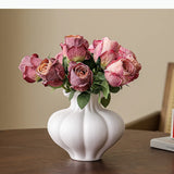 Flower Ceramic Vase Desk Decoration Floral Arrangement Artificial Flowers Decorative Vases Room Aesthetic Decor