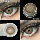 1 Pair Fashion Color Contact Lenses for Eyes Korean Brown Natural Soft Lenses Beautiful Cosmetic Gray Pupils Blue Lens
