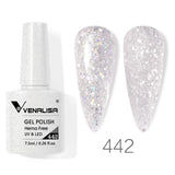 Nail Gel Polish 7.5ml HEMA/TPO FREE Red Sparkle Sequin Gel Nails Beautiful Semi Permanent Soak Off UV LED Gel Polish