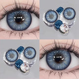 Yearly Disposable Colored Contact Lenses 2Pcs Natural Small Pupil Eye-Enlarged Color Contacts with Degree